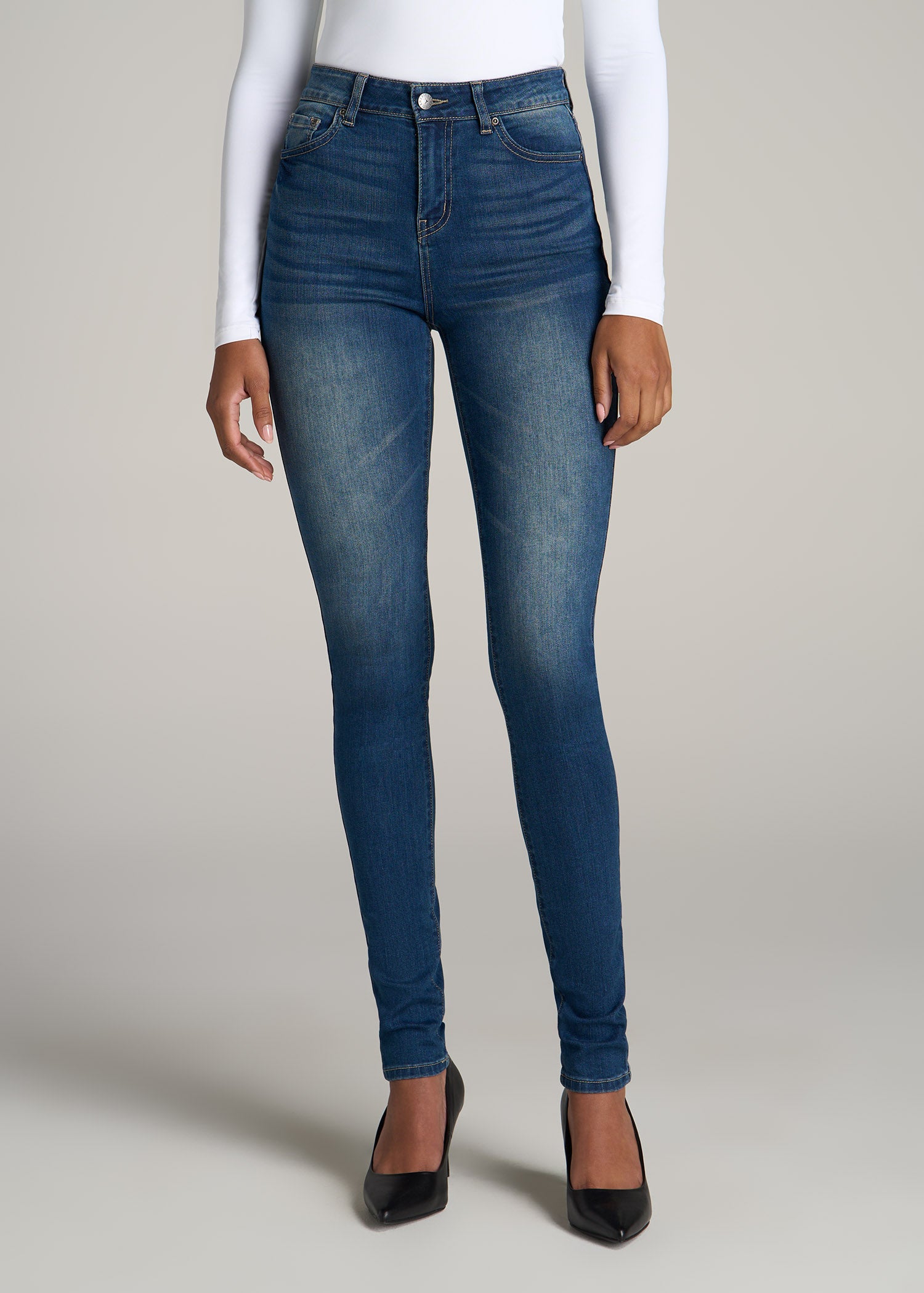 Tall Women's Jeans - Dark Wash Classic Fit Bootcut Tall Women's Jeans –