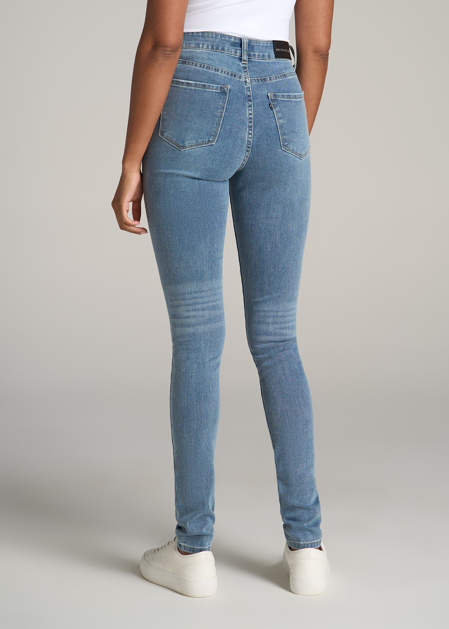 Georgia High-Rise Skinny Jeans for Tall Women in Monaco Faded