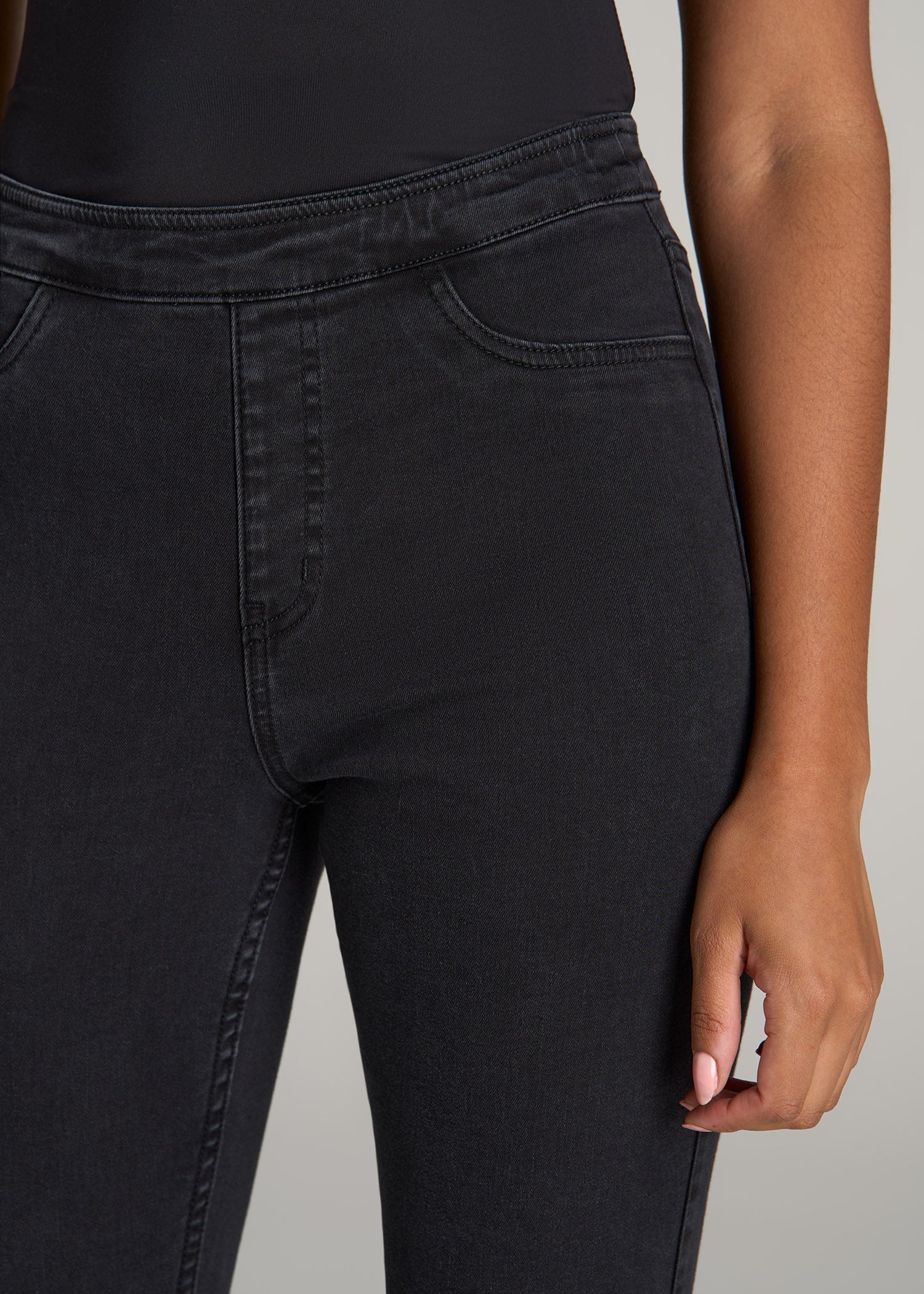 Jeggings for Tall Women in Washed Black