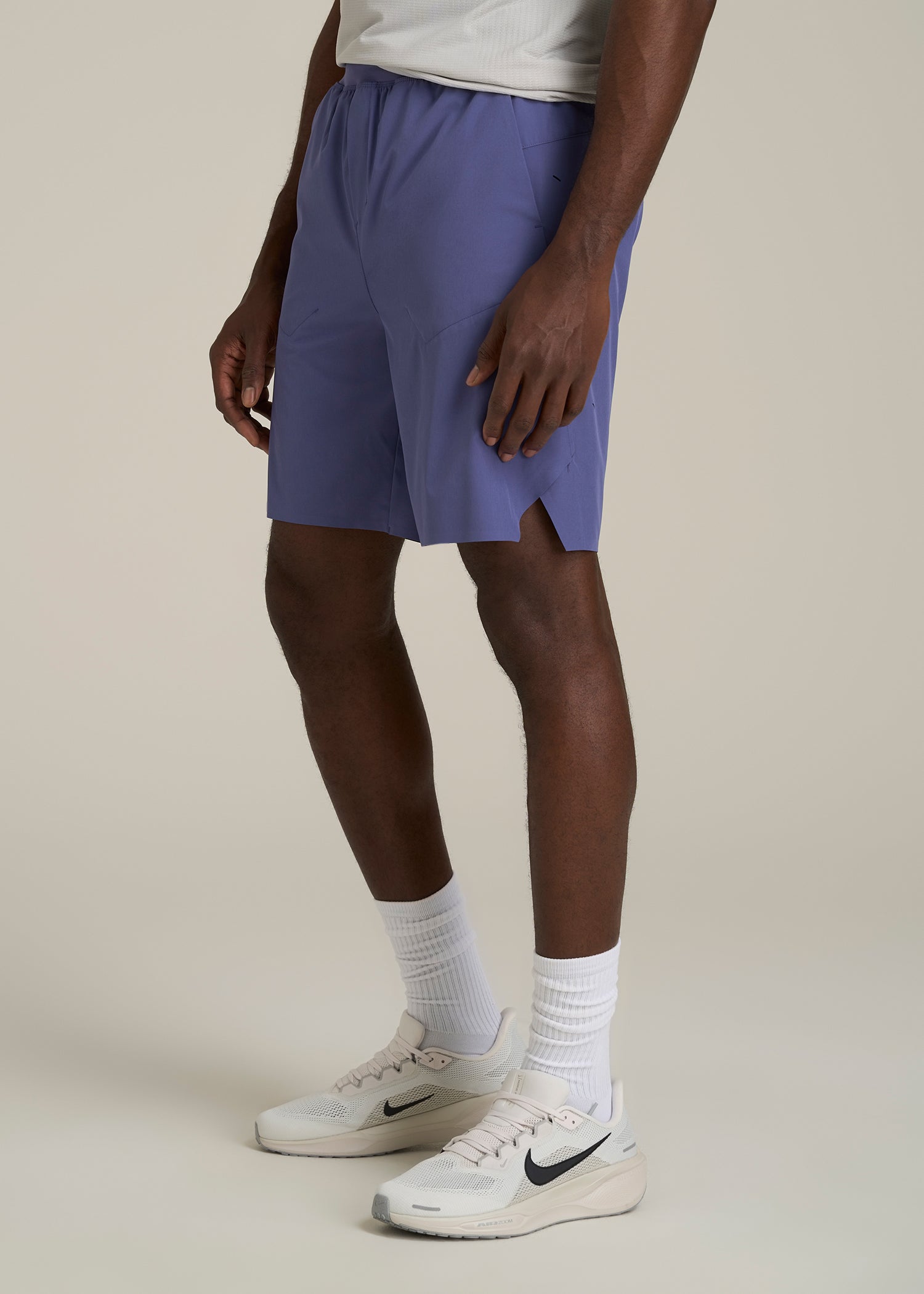 2-in-1 Featherweight Running Short for Tall Men in Future Dusk