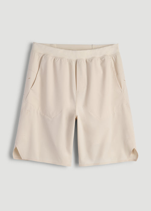 2-in-1 Featherweight Running Short for Tall Men in Light Stone