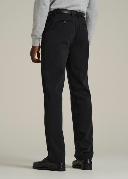 4 Way Stretch Commuter RELAXED Chino Pants for Tall Men in Black