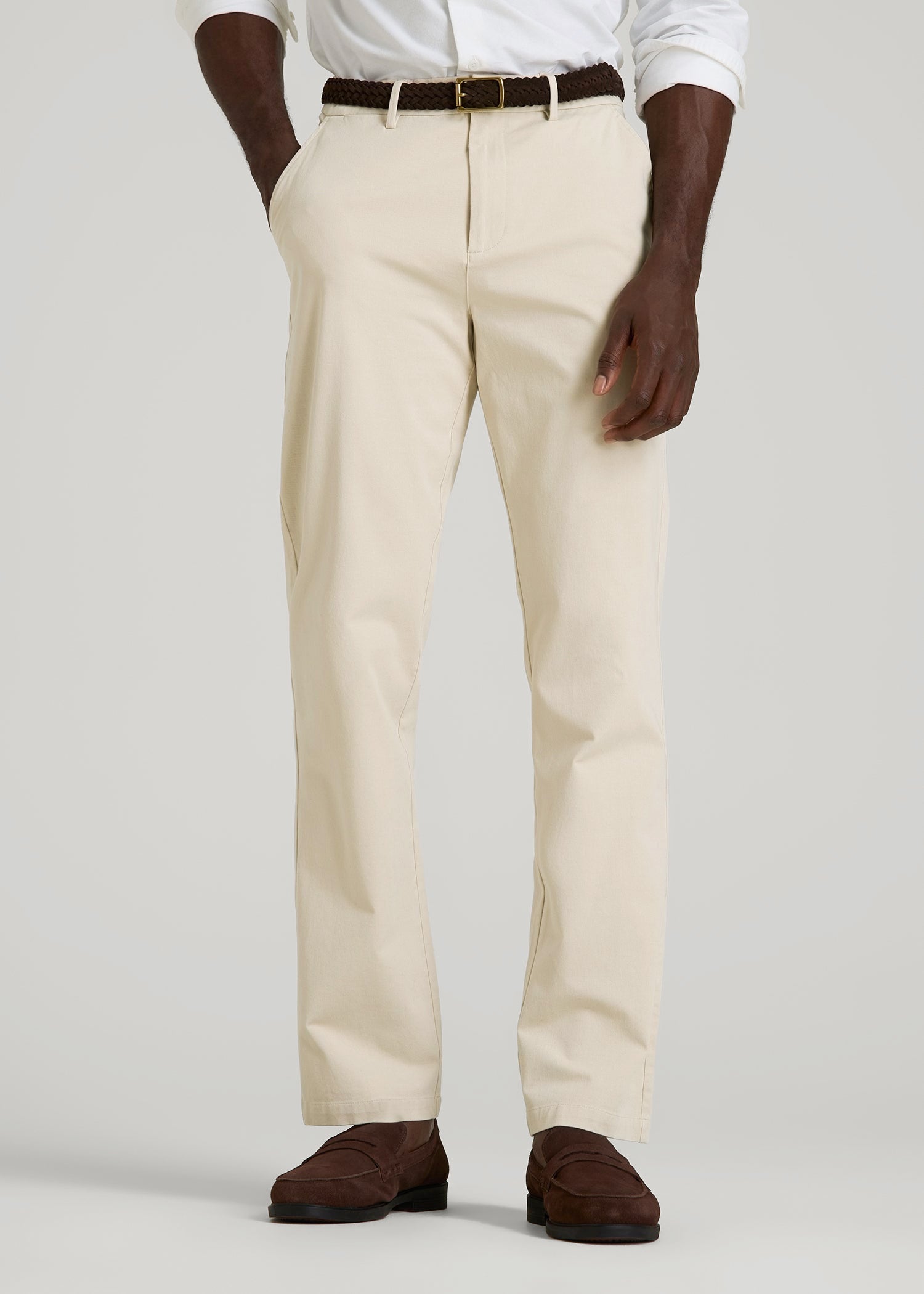 4 Way Stretch Commuter Straight Chino Pants for Tall Men