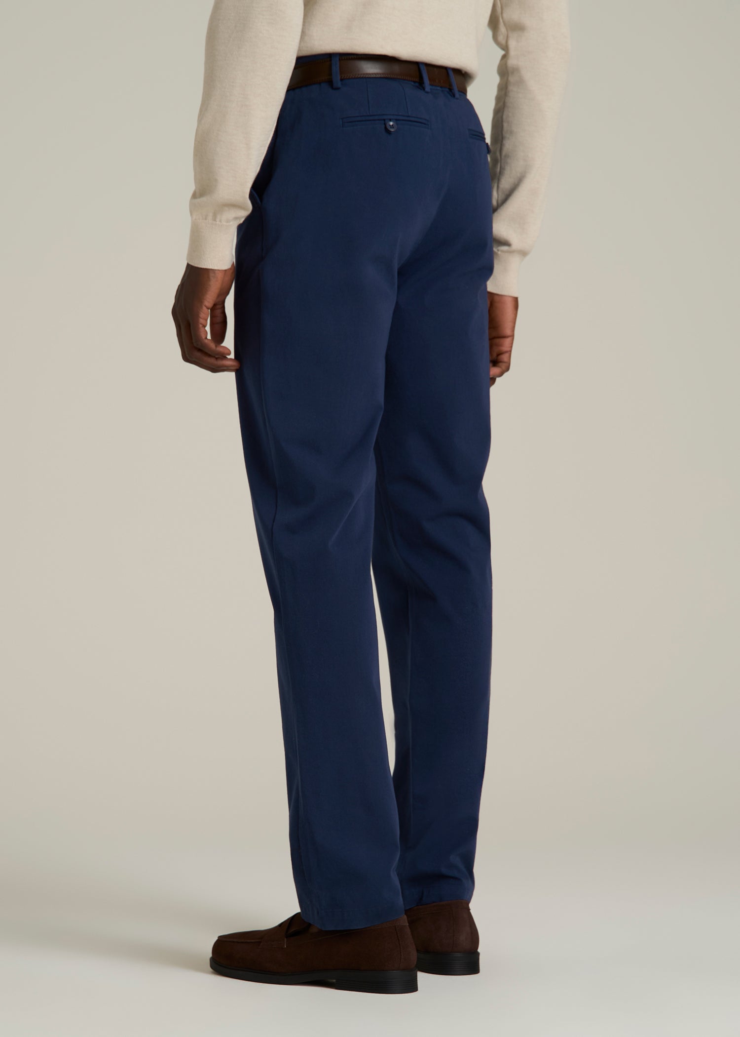 4 Way Stretch Commuter STRAIGHT Leg Chino Pants for Tall Men in Summer Blue