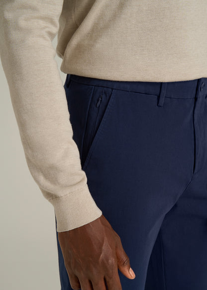 4 Way Stretch Commuter STRAIGHT Leg Chino Pants for Tall Men in Summer Blue