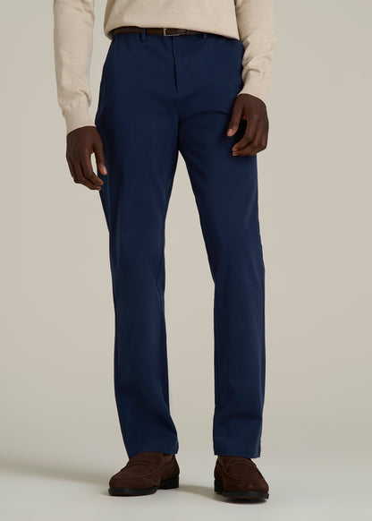 4 Way Stretch Commuter STRAIGHT Leg Chino Pants for Tall Men in Summer Blue