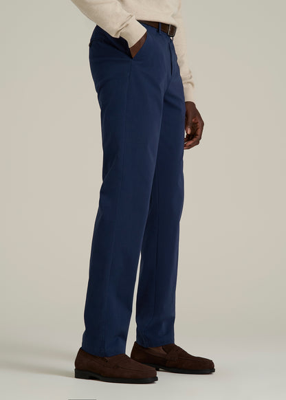 4 Way Stretch Commuter STRAIGHT Leg Chino Pants for Tall Men in Summer Blue