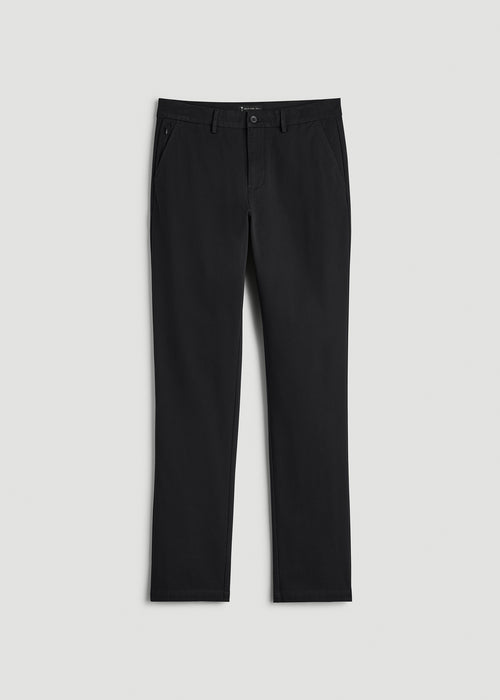 4 Way Stretch Commuter TAPERED Chino Pants for Tall Men in Black