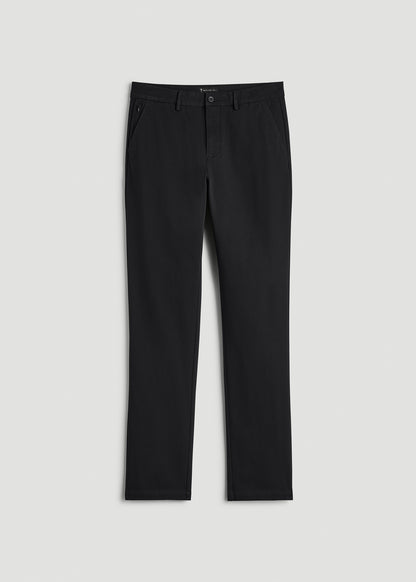 4 Way Stretch Commuter TAPERED Chino Pants for Tall Men in Black