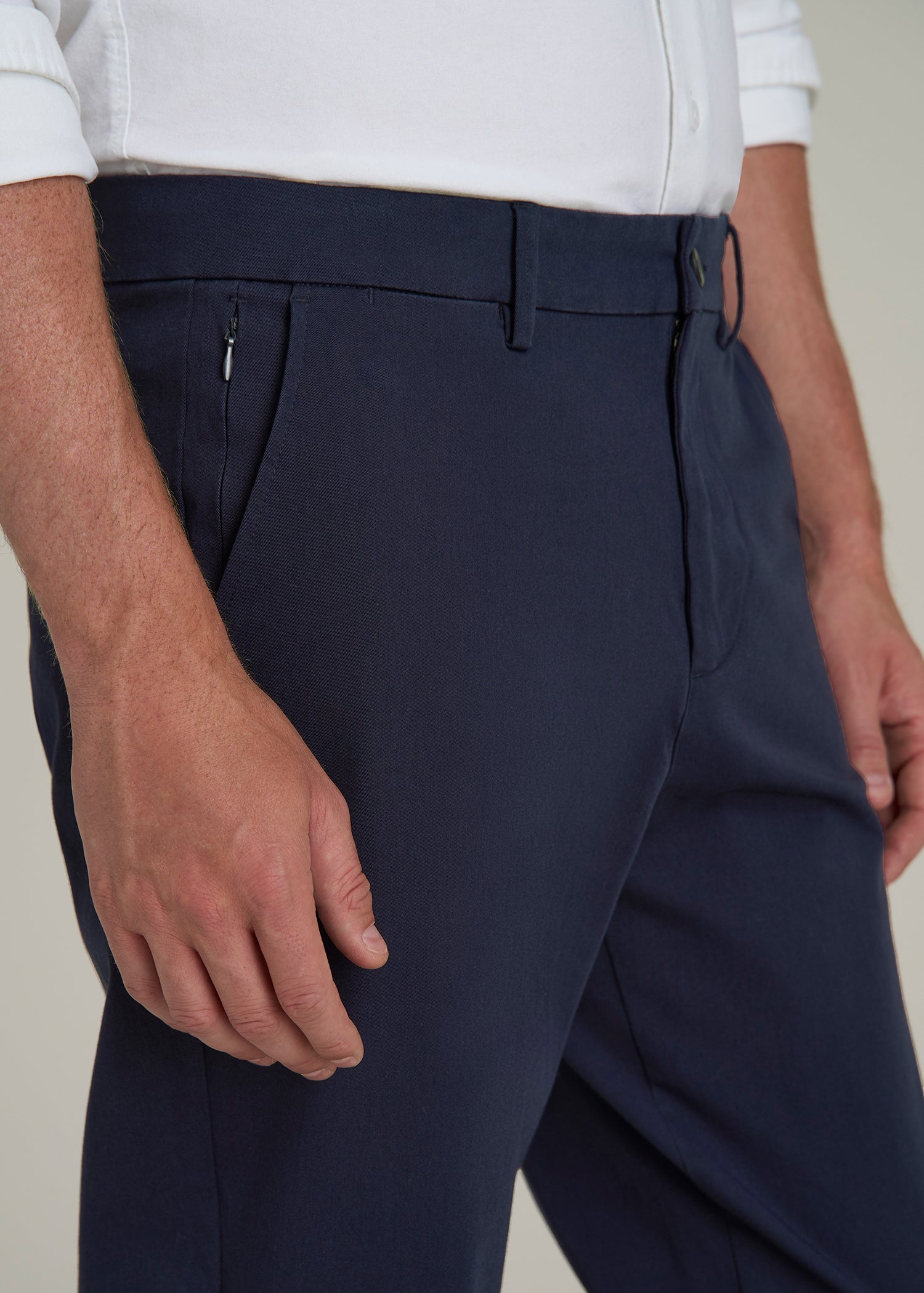 4 Way Stretch Commuter Tapered Chino Pants in Patriot Blue