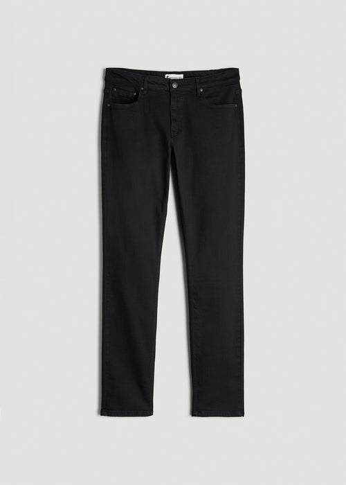A.T. Basics Men's Carman Tapered fit Jeans for Tall Men in Black