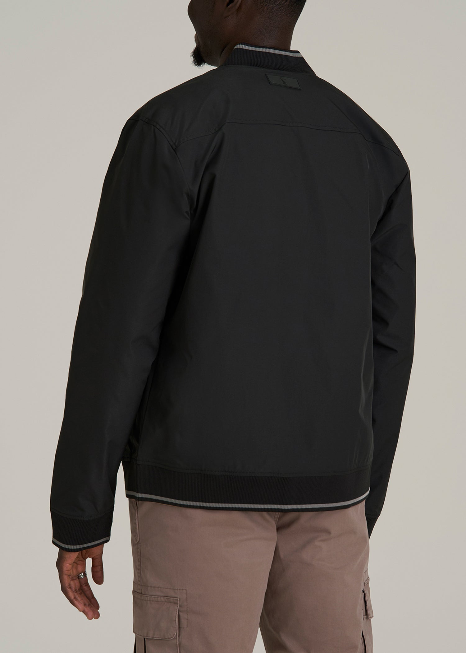 A.T. Bomber Jacket for Tall Men in Black