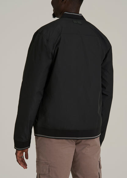 A.T. Bomber Jacket for Tall Men in Black