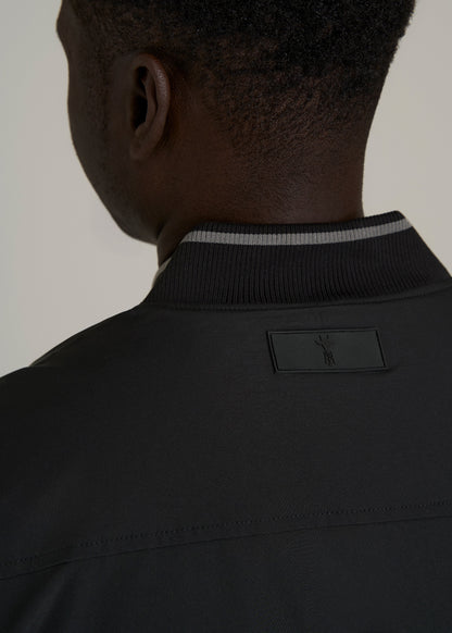 A.T. Bomber Jacket for Tall Men in Black