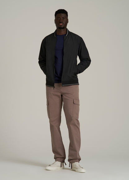 A.T. Bomber Jacket for Tall Men in Black