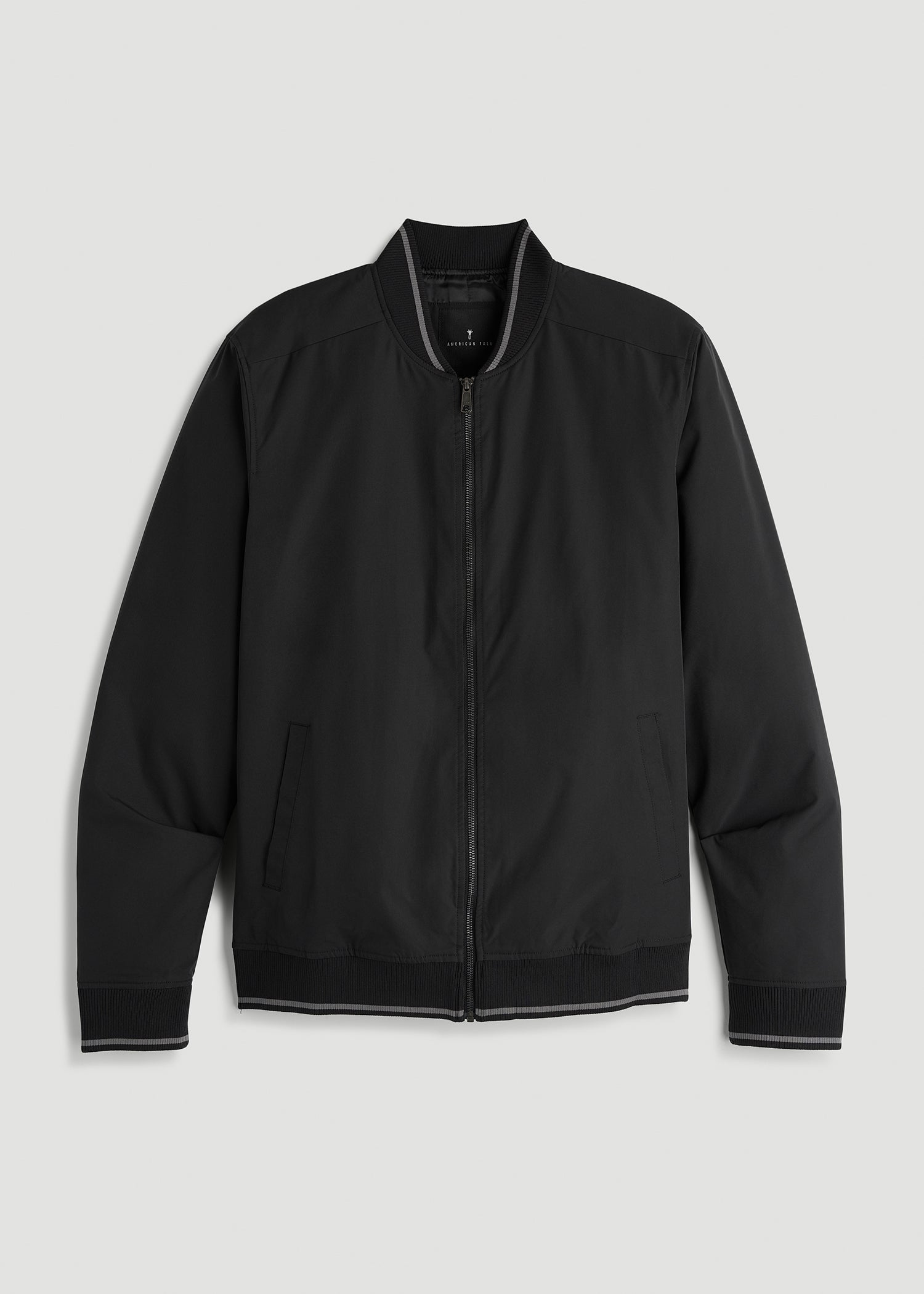 A.T. Bomber Jacket for Tall Men in Black