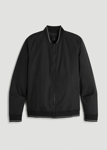 A.T. Bomber Jacket for Tall Men in Black