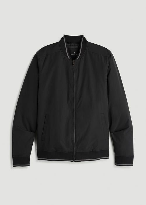 A.T. Bomber Jacket for Tall Men in Black
