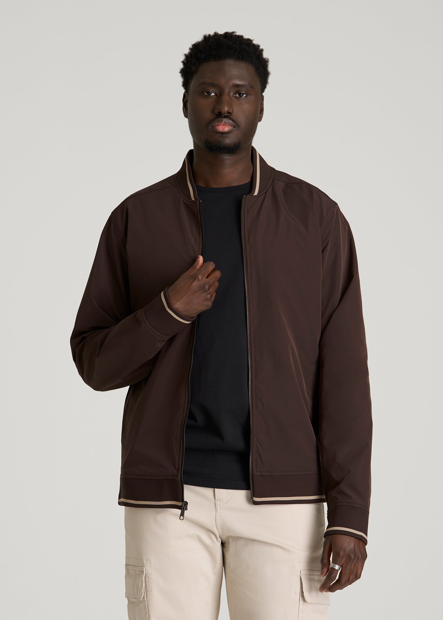 A.T. Bomber Jacket for Tall Men in Espresso L / Semi Tall / Espresso