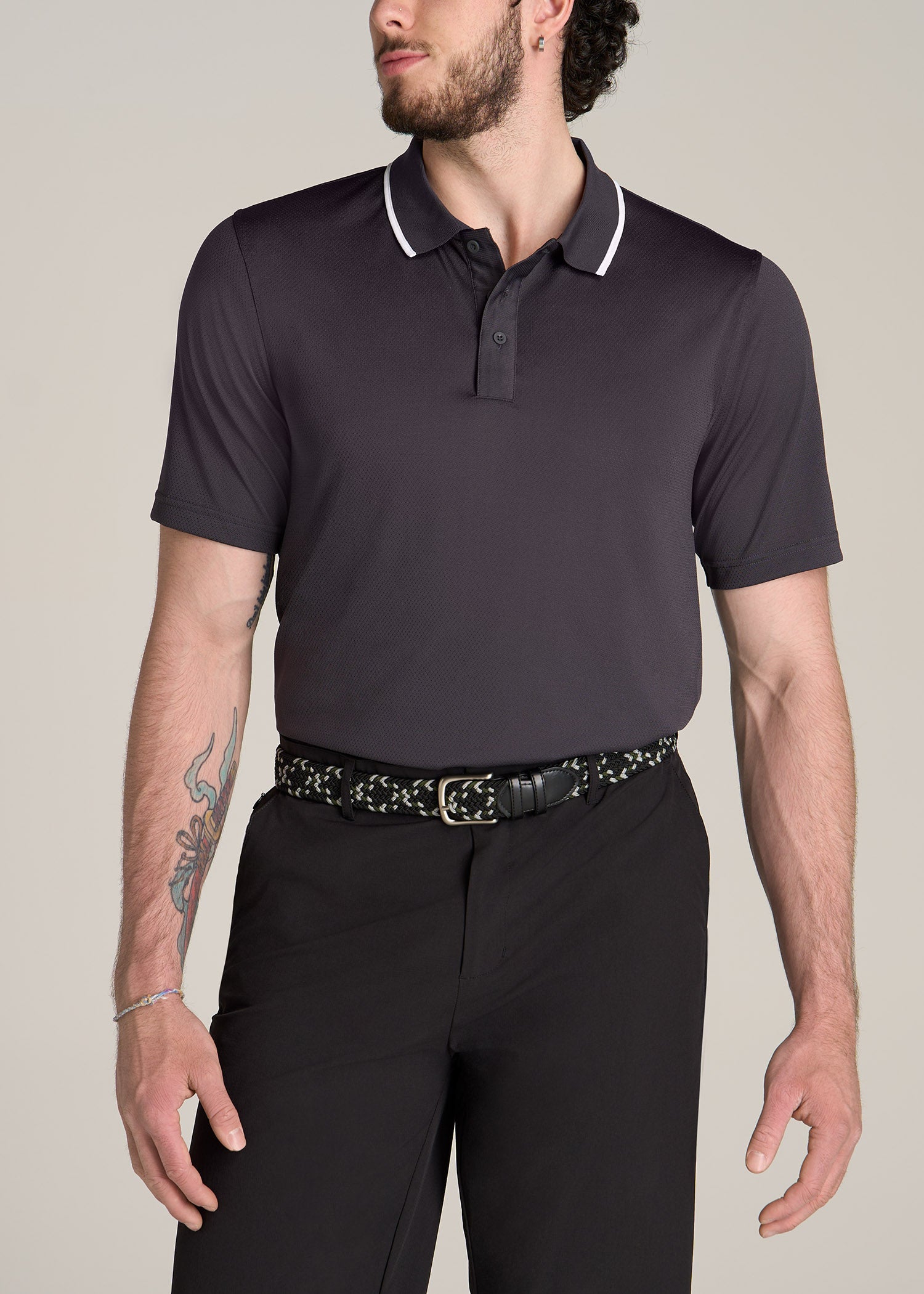 tipped polo shirt