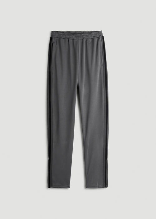 Athletic Stripe Pants for Tall Men in Grey-Black Stripe