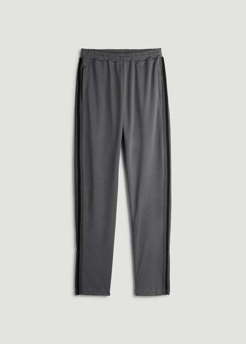 Athletic Stripe Pants for Tall Men in Grey-Black Stripe