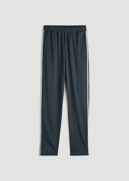 Athletic Stripe Pants for Tall Men in Storm Grey Stripe