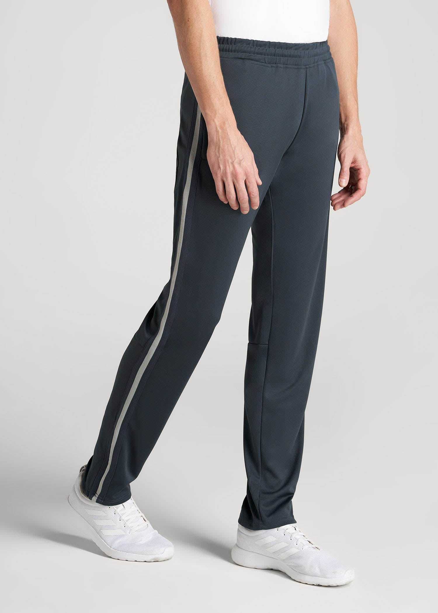 Tall Gym Pants: Grey Stripe Pant For Tall Men | American Tall
