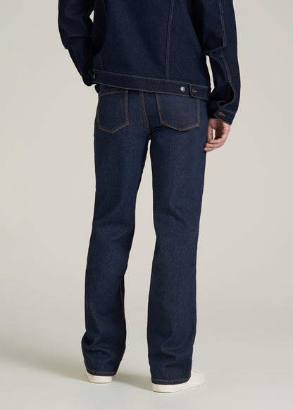 Bootcut Jeans for Tall Men in Deep Indigo Wash