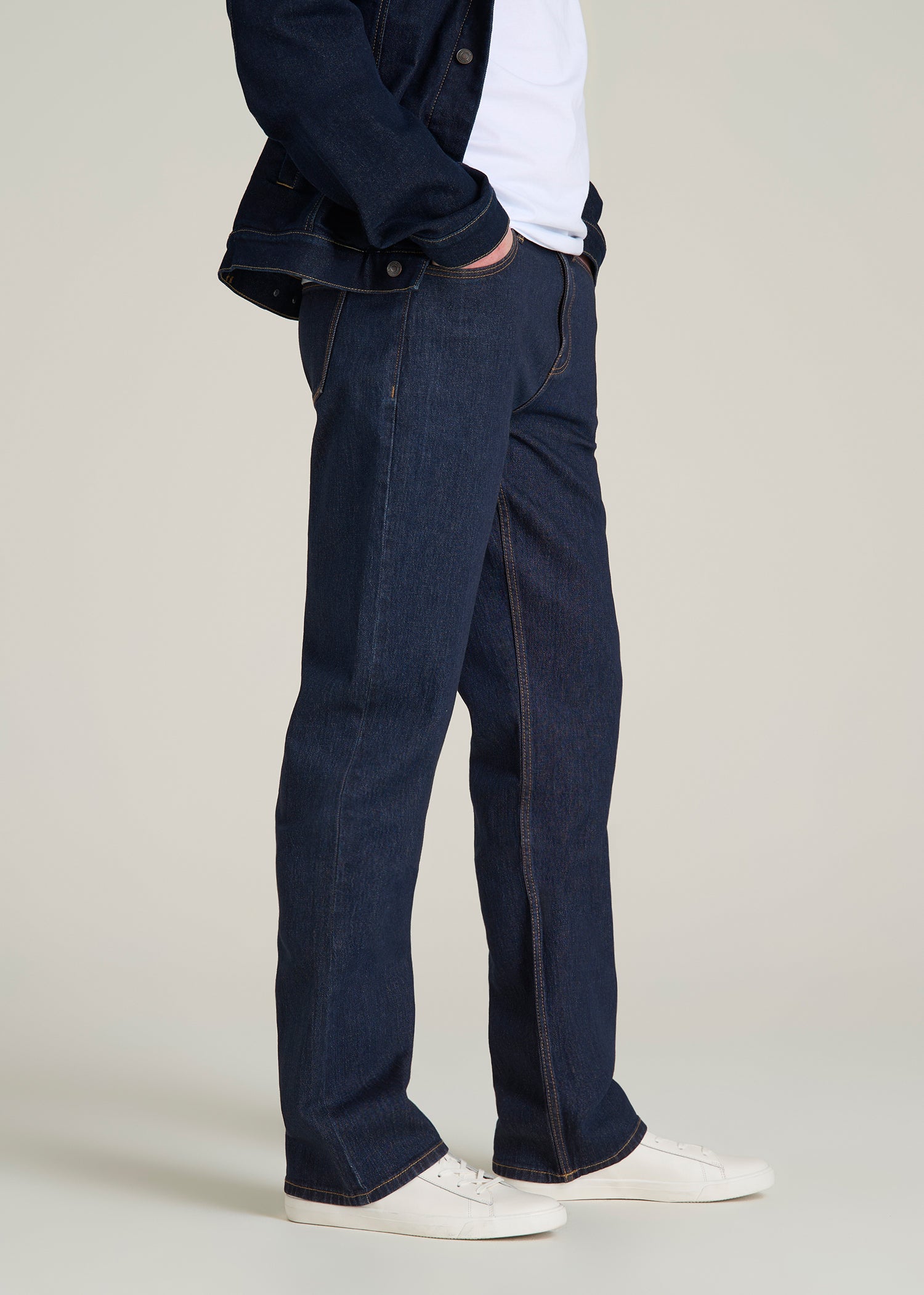 Bootcut Jeans for Tall Men in Deep Indigo Wash