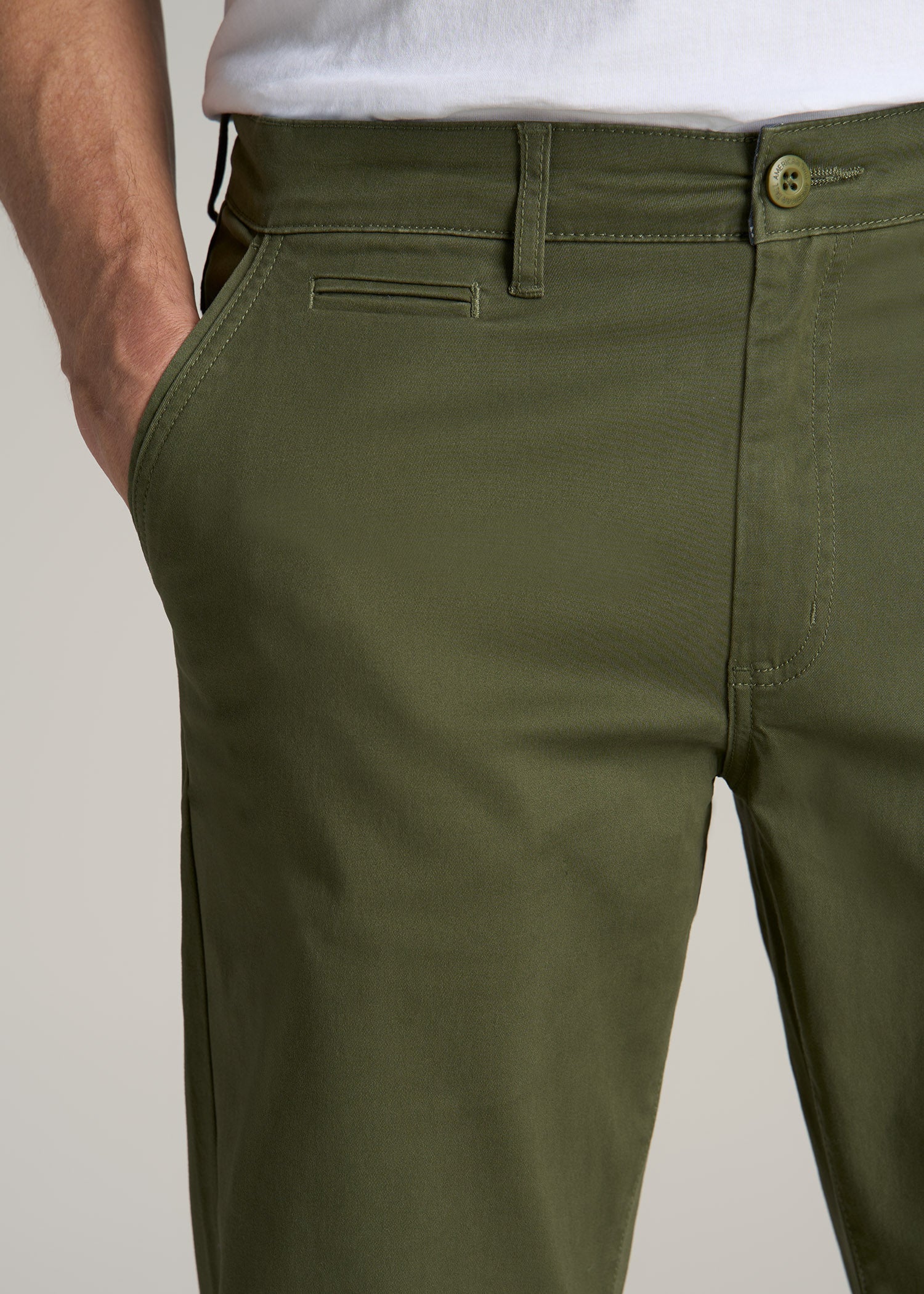 Carman TAPERED Chinos for Tall Men in Bright Olive