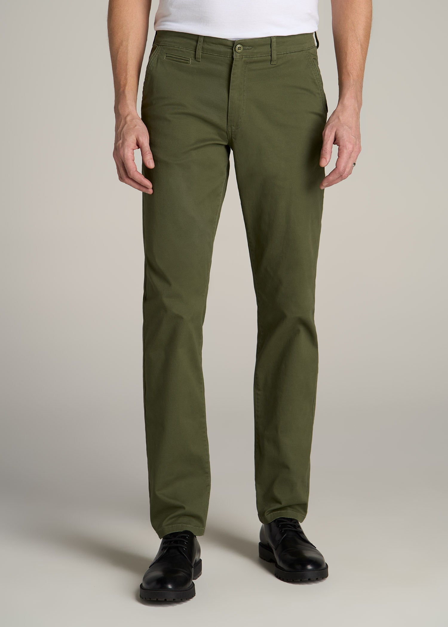 Carman TAPERED Chinos for Tall Men in Bright Olive