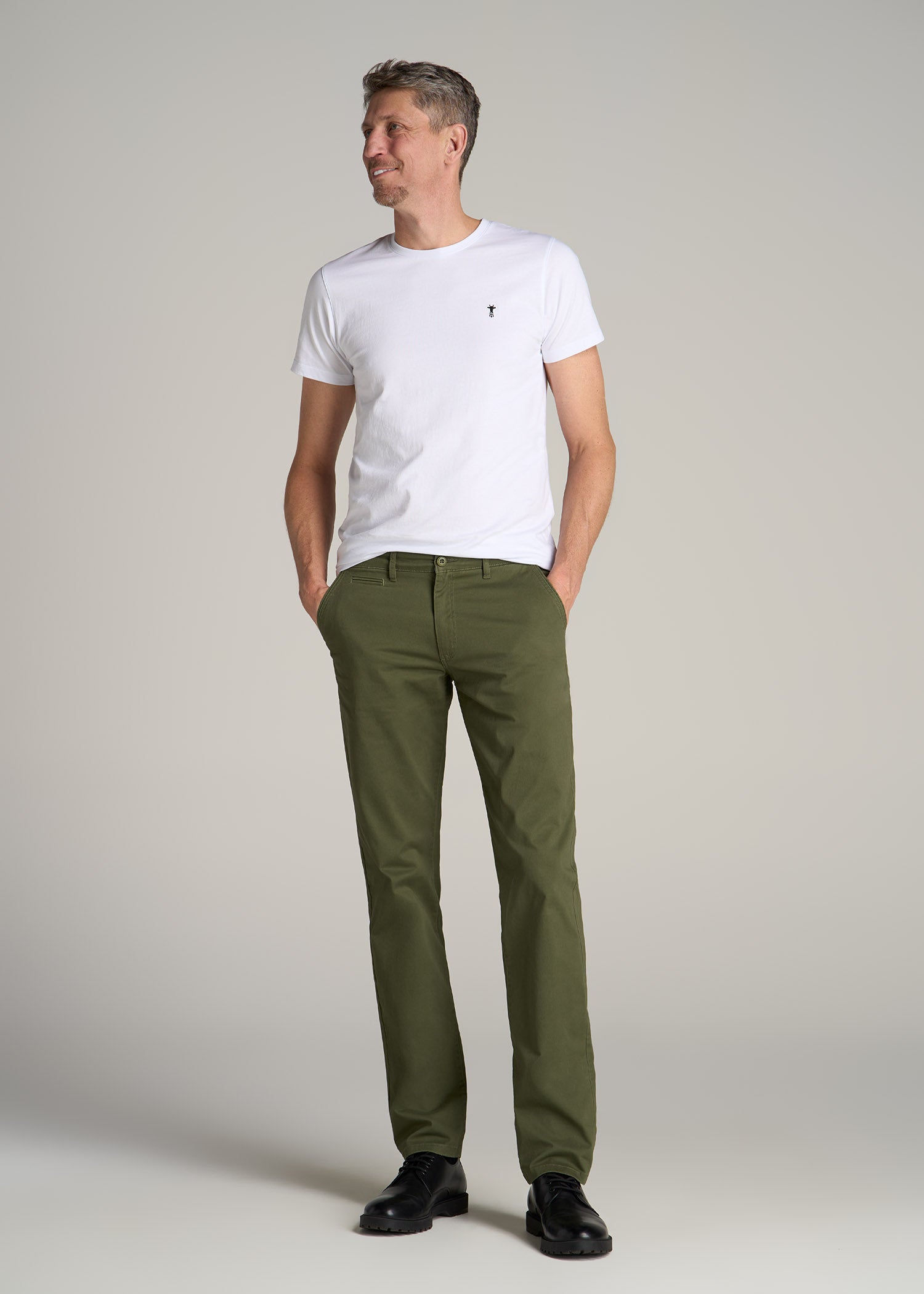 Carman TAPERED Chinos for Tall Men in Bright Olive