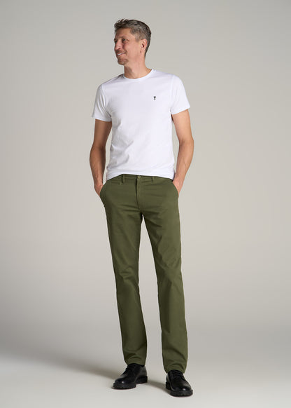 Carman TAPERED Chinos for Tall Men in Bright Olive