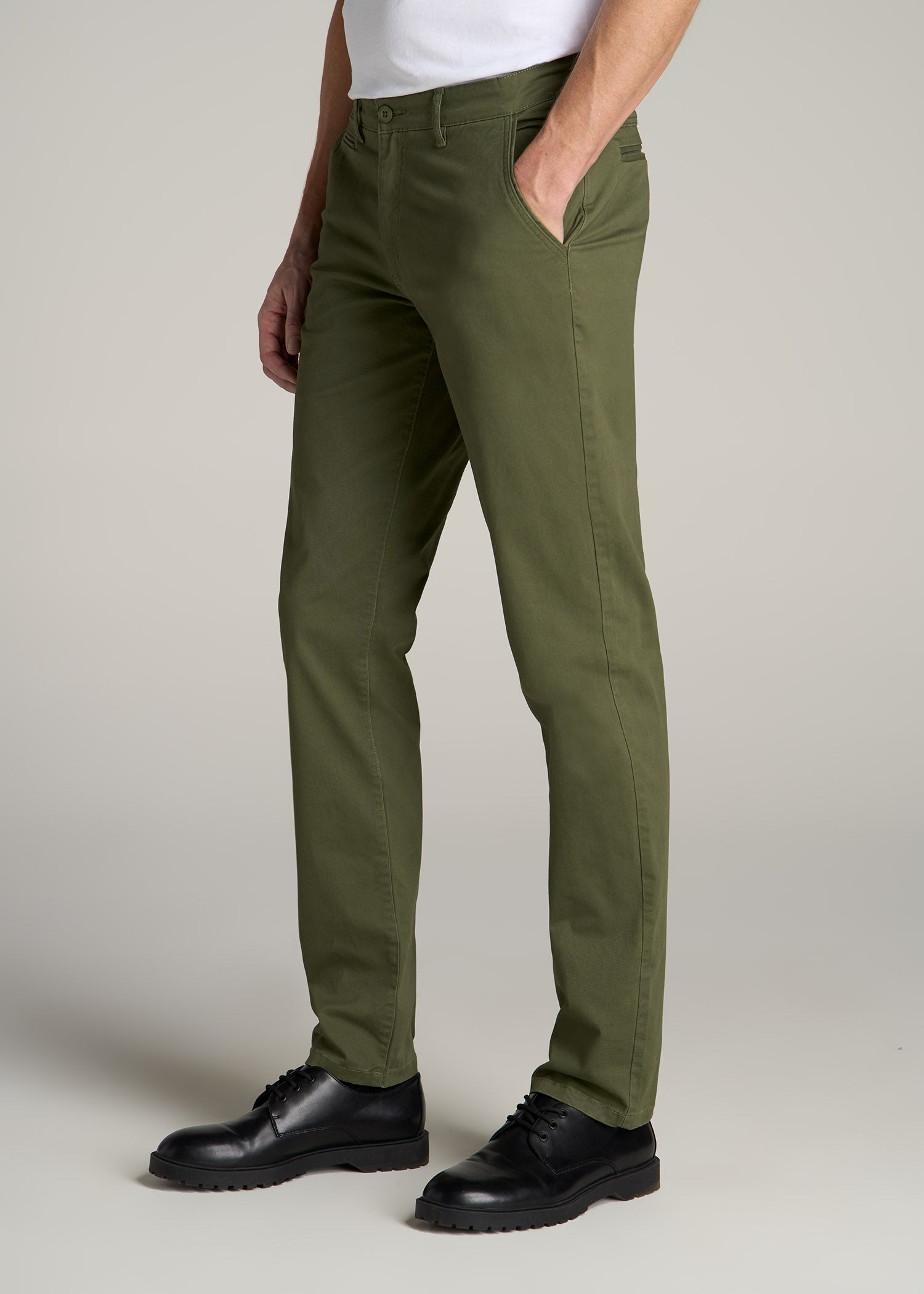 Carman TAPERED Chinos for Tall Men in Bright Olive