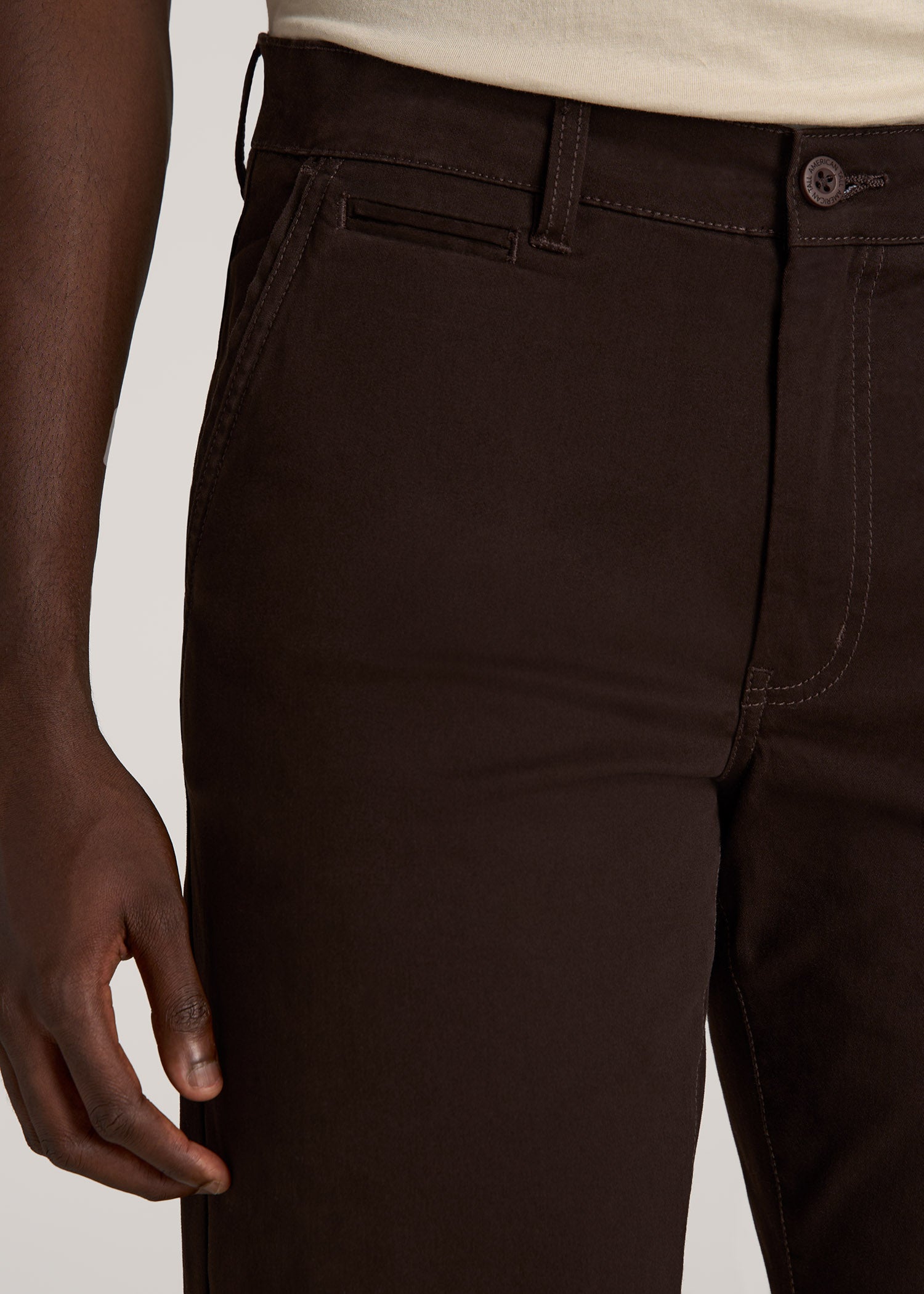 Carman TAPERED Chinos for Tall Men in Chocolate