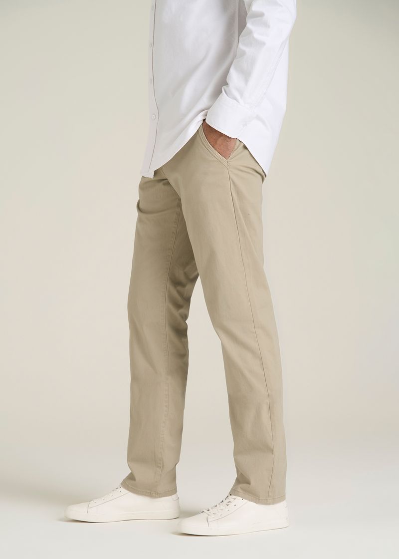 Carman TAPERED Chinos for Tall Men in Desert Khaki