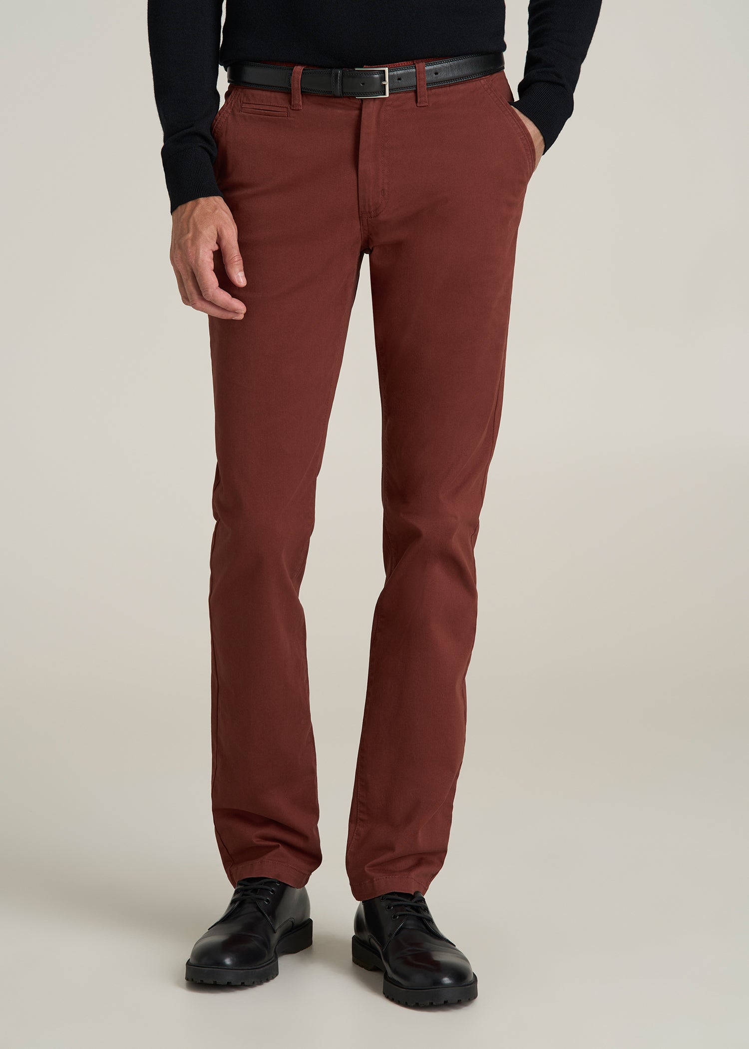 Carman TAPERED Chinos for Tall Men in Intense Rust