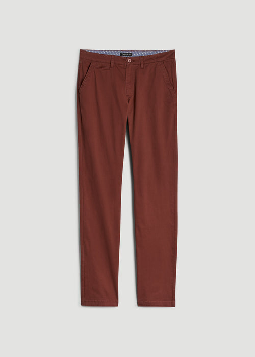 Carman TAPERED Chinos for Tall Men in Intense Rust