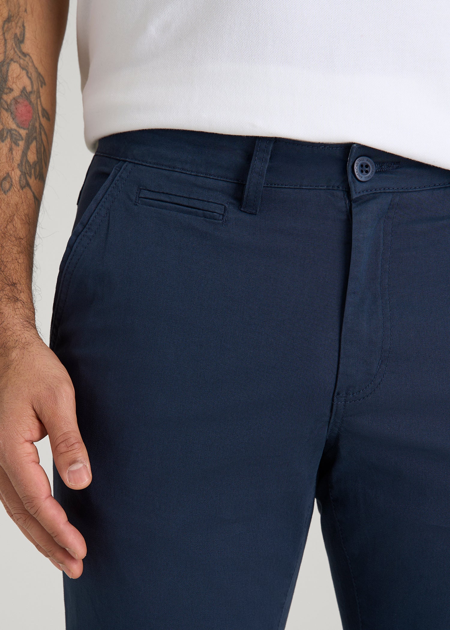 Carman TAPERED Chinos for Tall Men in Marine Navy