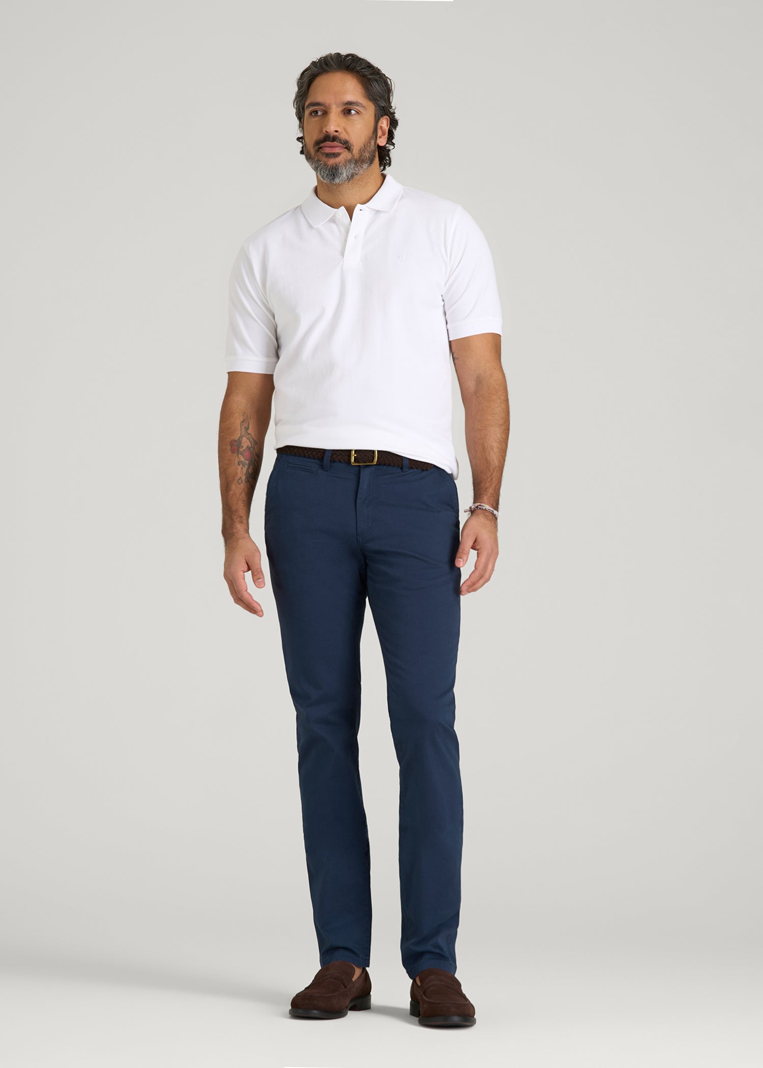 Carman TAPERED Chinos for Tall Men in Marine Navy