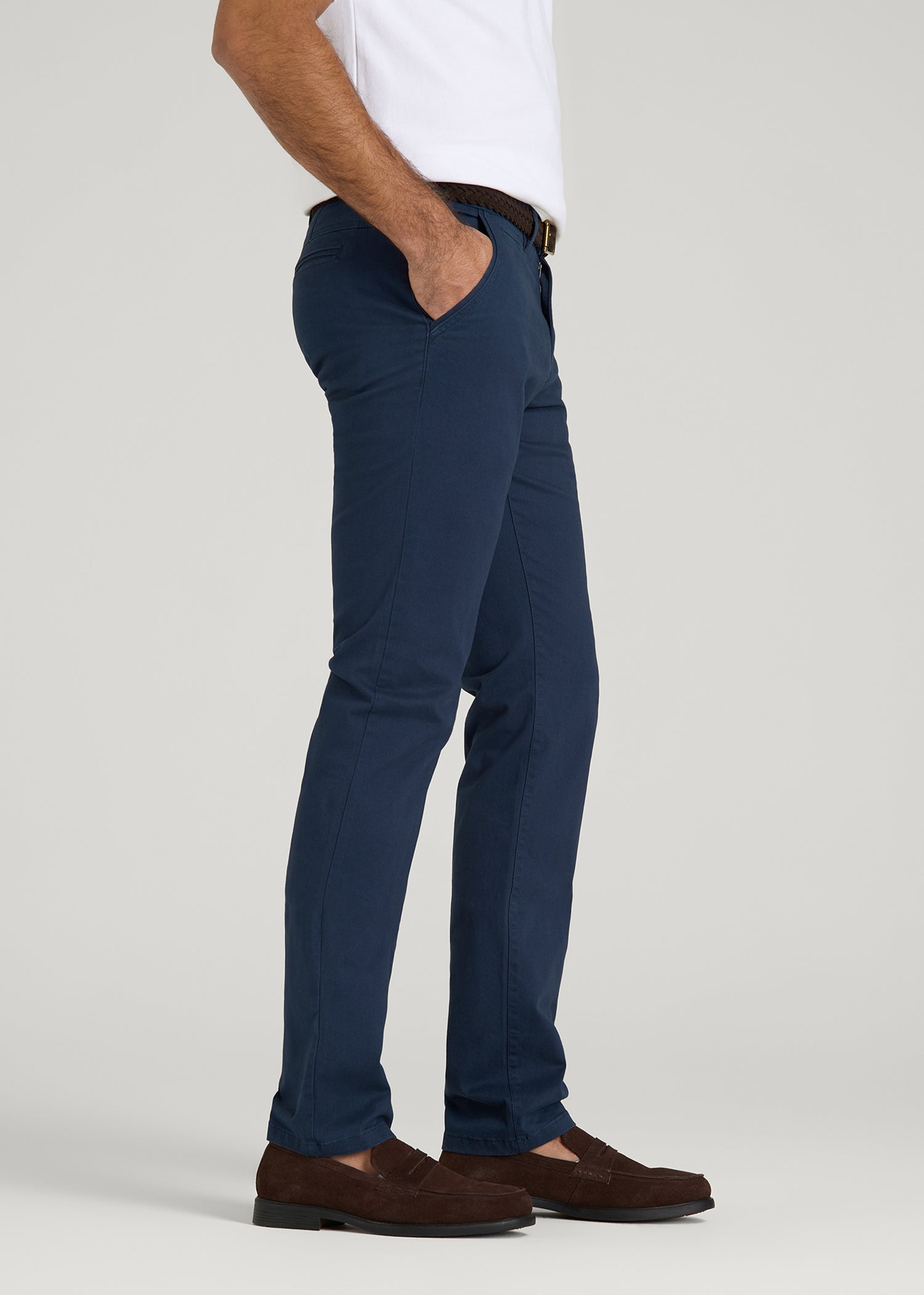 Carman TAPERED Chinos for Tall Men in Marine Navy