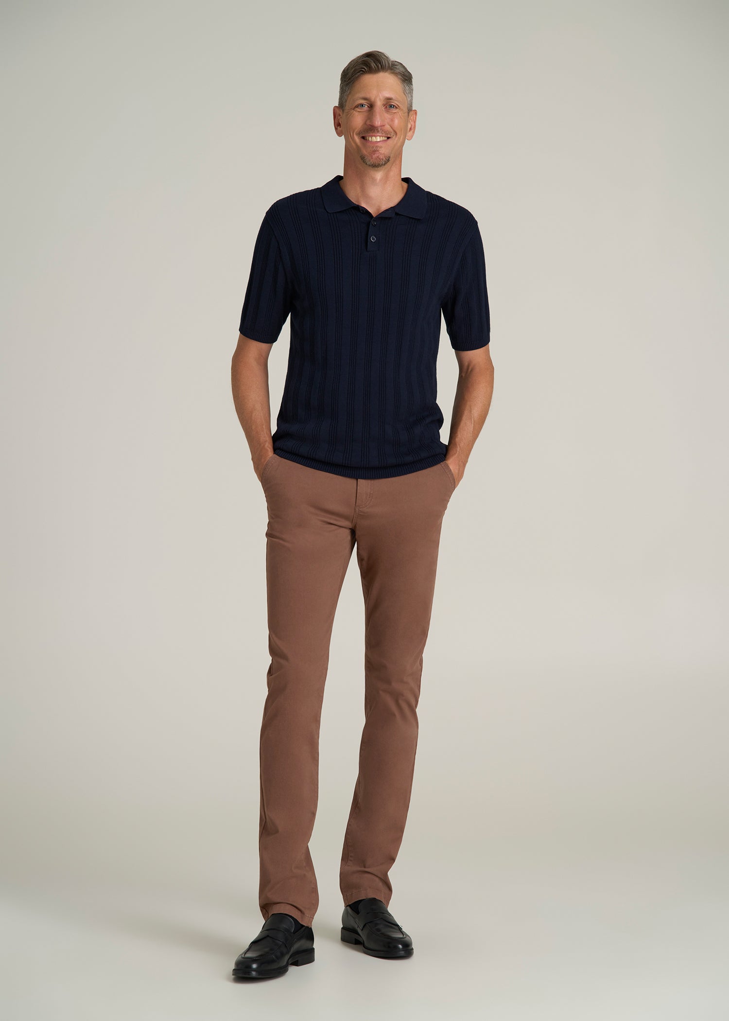 Carman TAPERED Chinos for Tall Men in Otter Brown