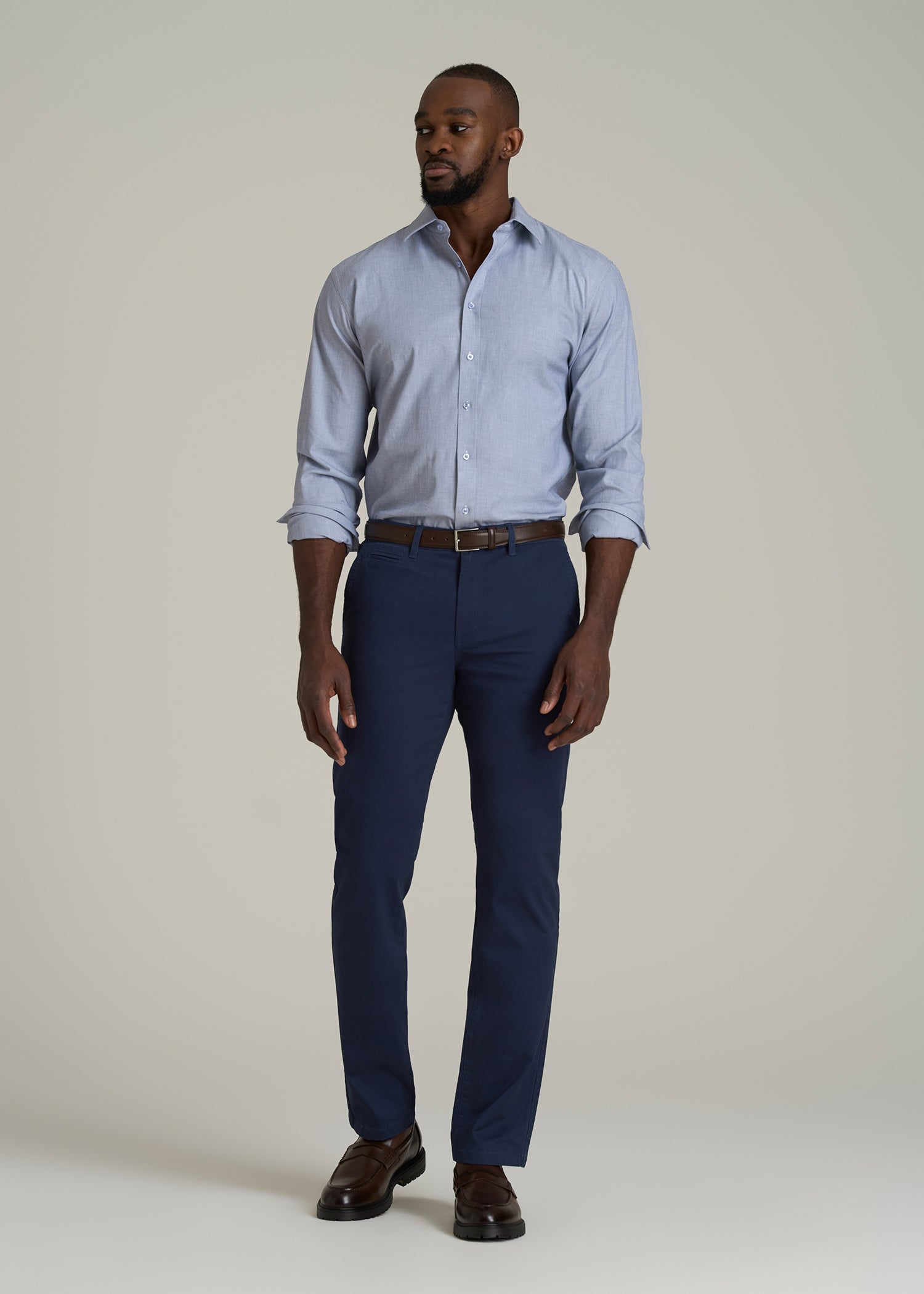 Carman TAPERED Chinos for Tall Men in Regal Blue