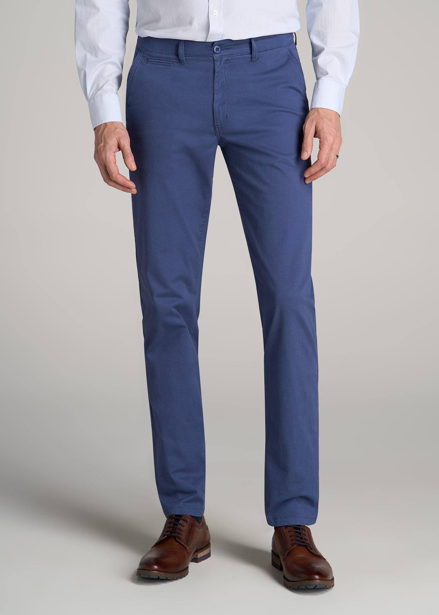 Carman TAPERED Chinos for Tall Men in Steel Blue