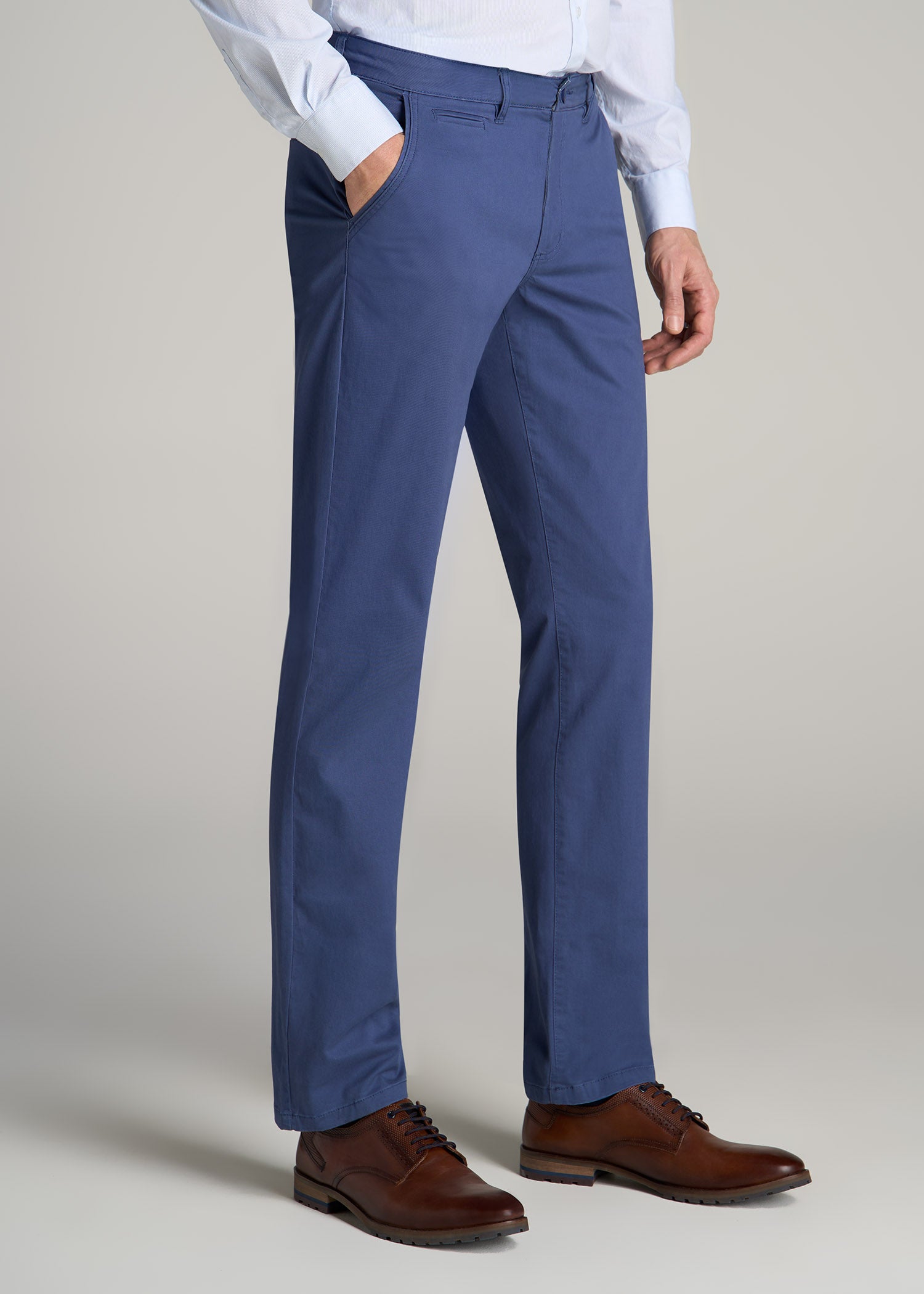 Carman TAPERED Chinos for Tall Men in Steel Blue