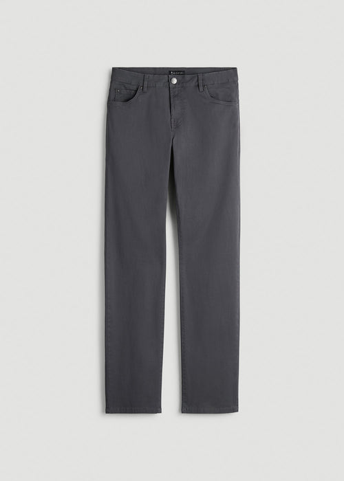 Carman TAPERED Fit Five Pocket Pants for Tall Men in Iron Grey