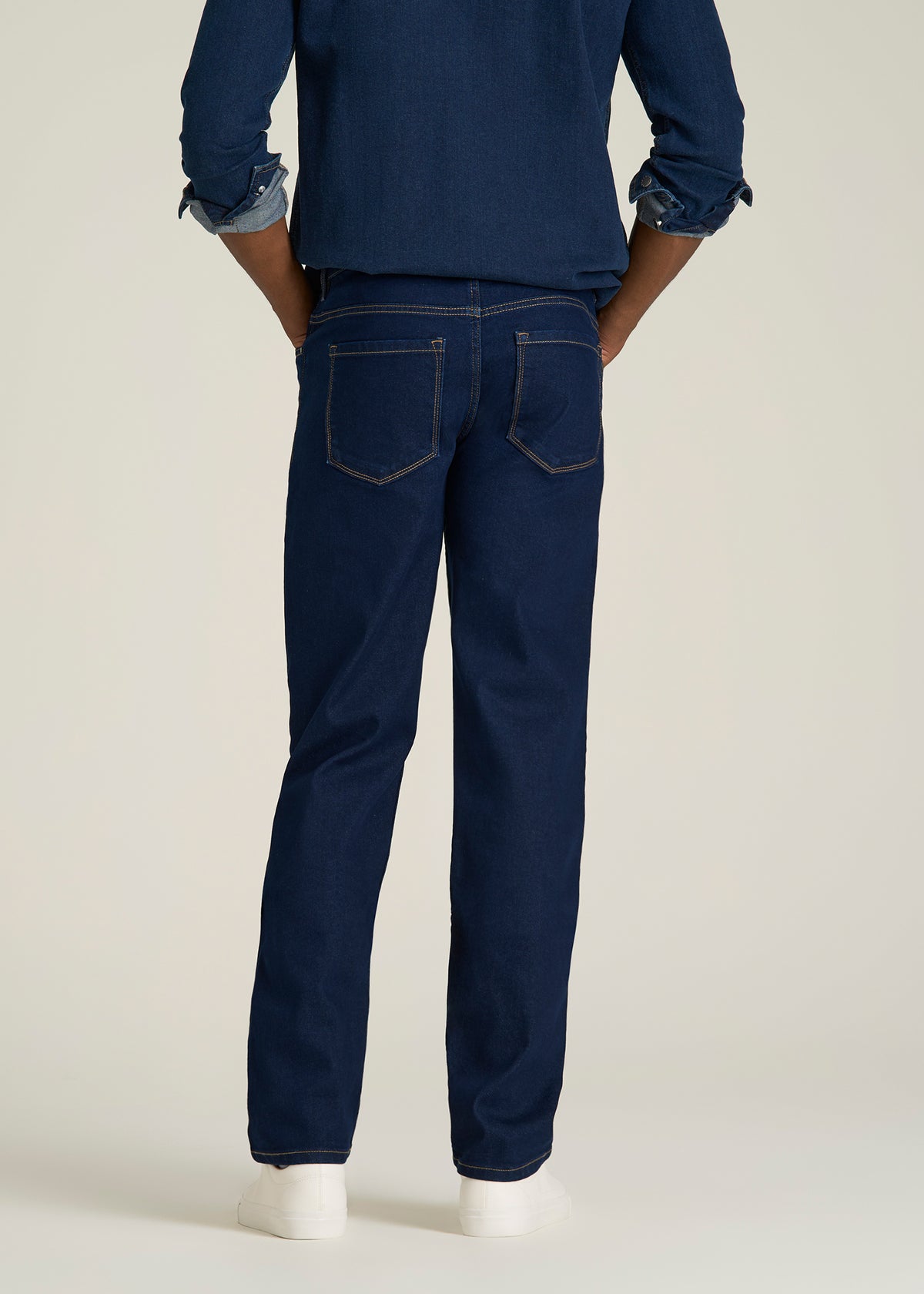 Carman TAPERED Jeans for Tall Men in Deep Indigo Wash