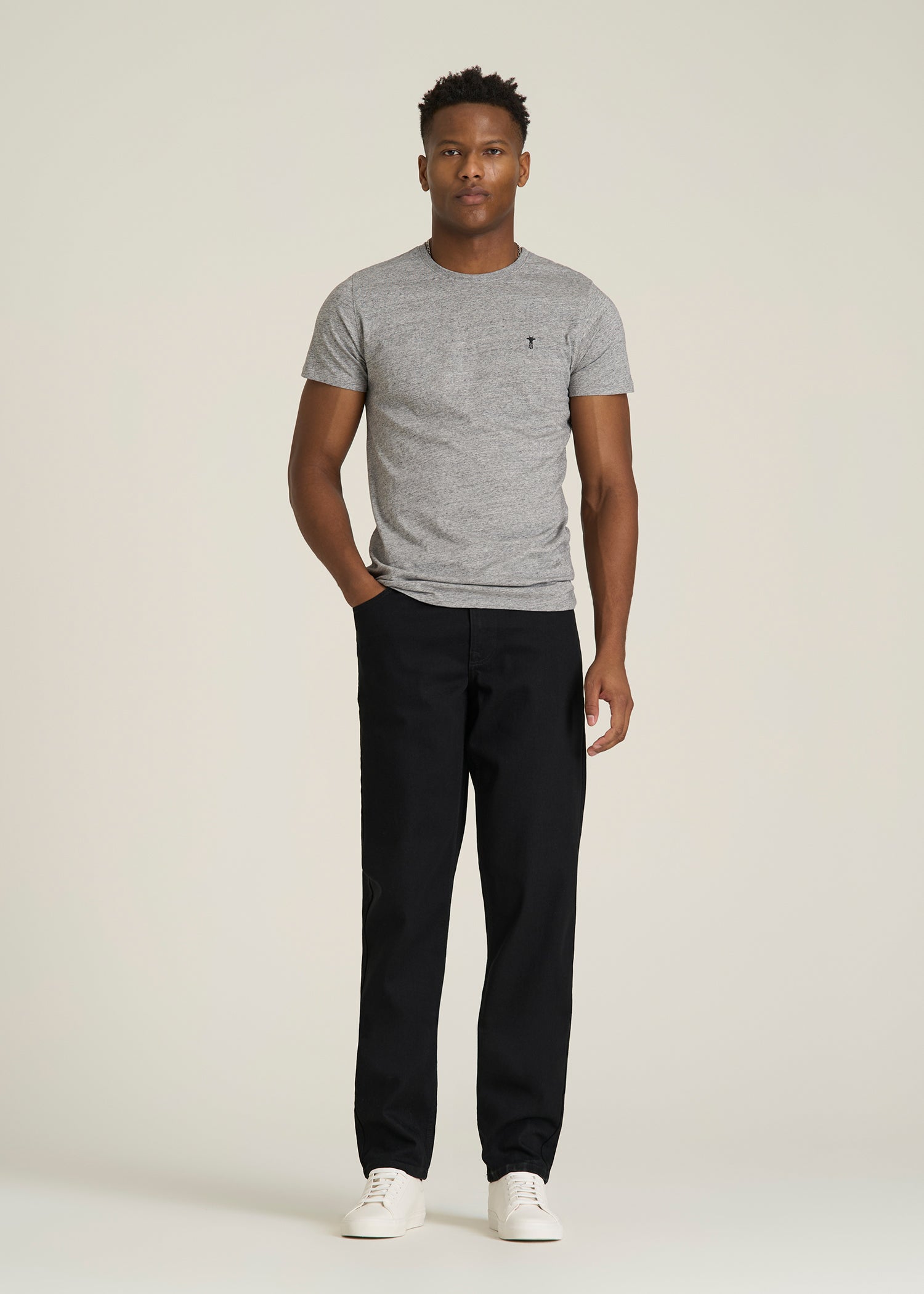 Carman TAPERED Jeans for Tall Men in Optimum Black