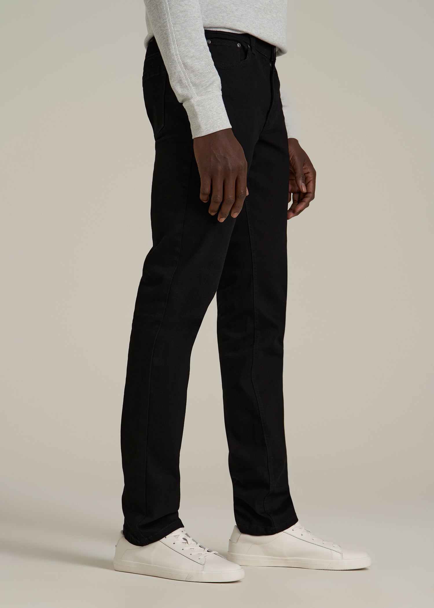 Carman TAPERED Jeans for Tall Men in True Black